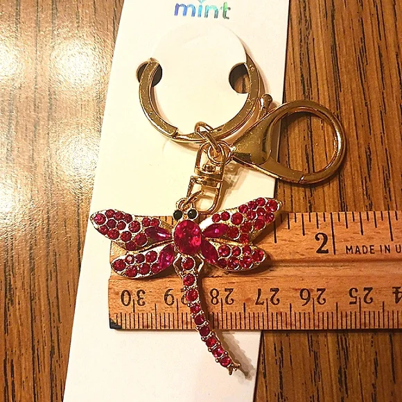Mint Gold and Red Dragonfly Key Holder - Picture 4 of 5